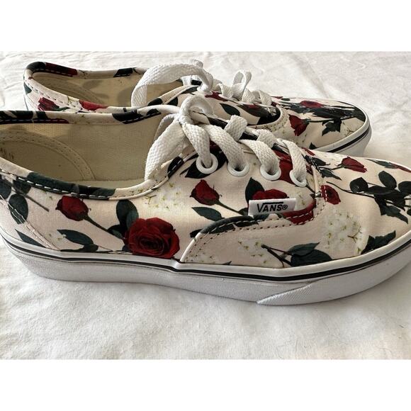 VANS Authentic shoes women Sz 5.5/ Mens 4 Roses Flower FLoral Skate - Picture 15 of 16